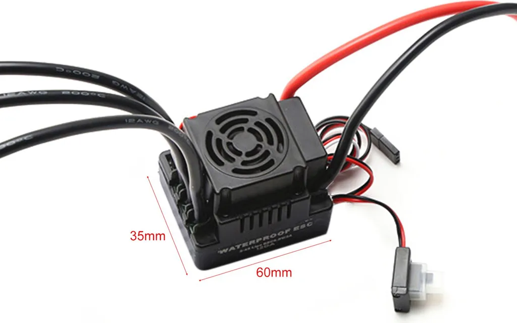 ESC Brushless 120A avec Prise en T et BEC 5,8V 3A pour Voiture RC 1/8