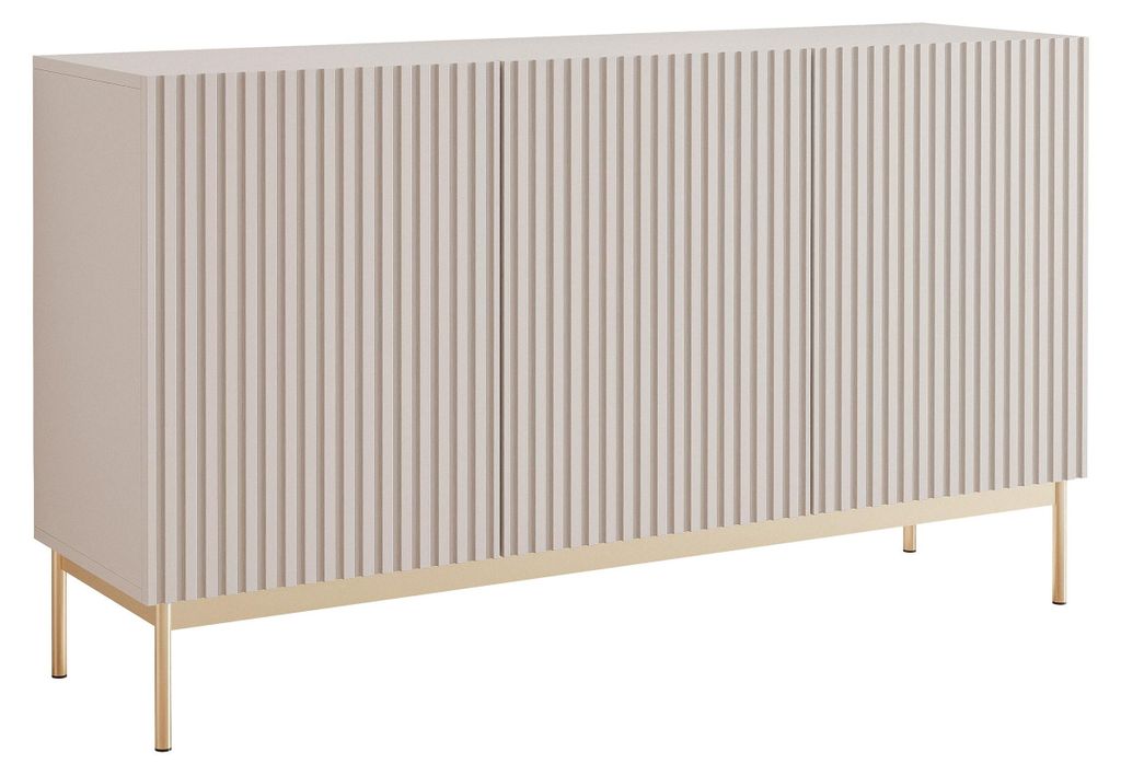 Selsey Linearis - Buffet 3 portes avec LED, gris cachemire Image du produit 