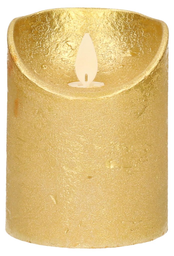 Anna's Collection Stumpfe Kerze - LED - gold - 10 cm Produktbild 