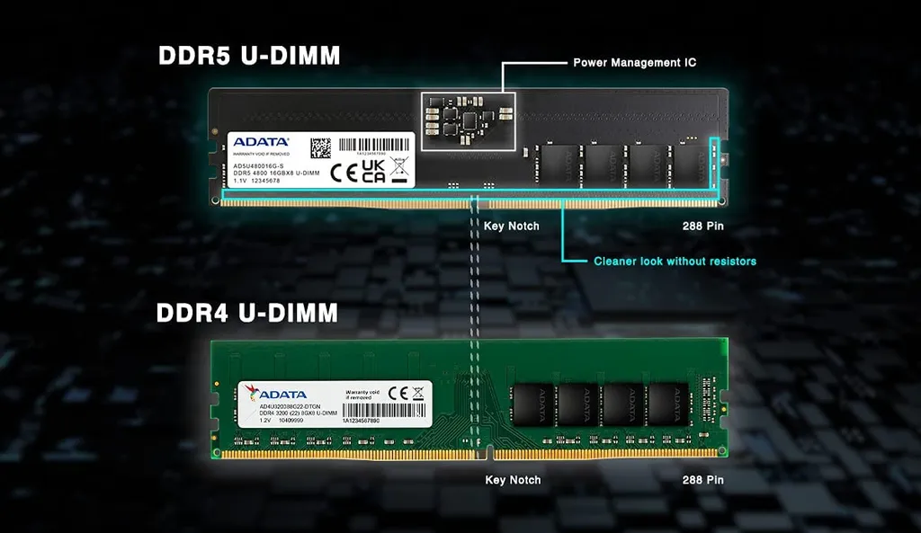 Barrette de RAM DDR5 16 Go ADATA Premier pour ordinateur de bureau - 3