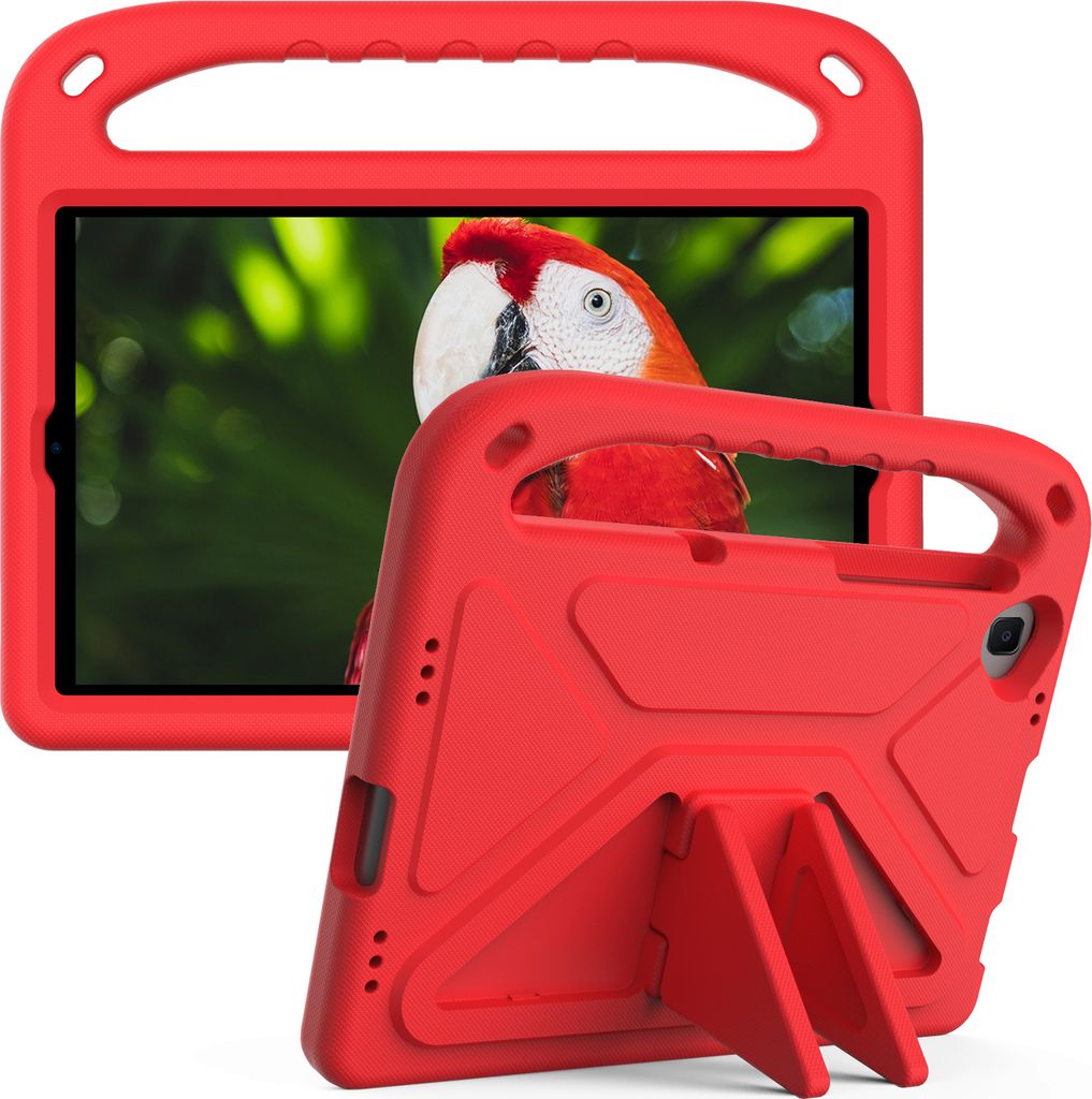 Hülle für Xiaomi Mi Pad 4 Plus 10,1 Zoll, Leichte Stoßfeste Eva Kinder Schutzhülle mit Griff und Faltbarem Ständer Rot