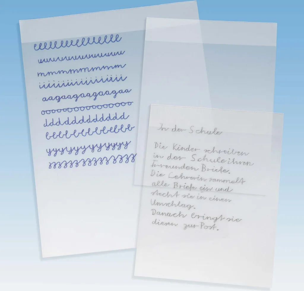 Sous-main d'écriture transparent A4 Veloflex pour écolier en PVC mat - 2