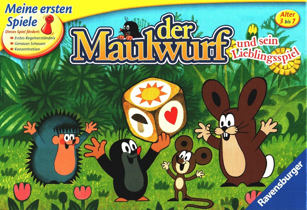 The image shows the packaging for a children's board game featuring cartoon characters.