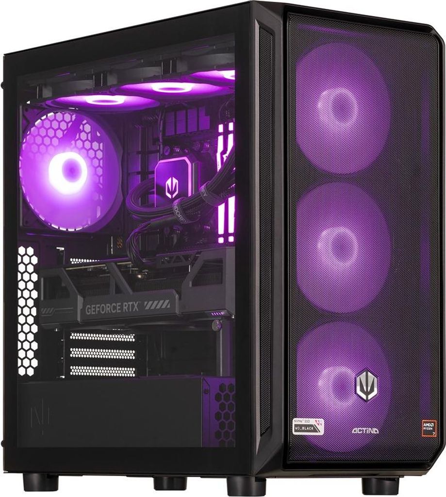 Actina 5901443411932 PC AMD Ryzen 9 9900X 32 GB DDR5-SDRAM 2 TB SSD NVIDIA GeForce RTX 5090 Midi Tower Schwarz