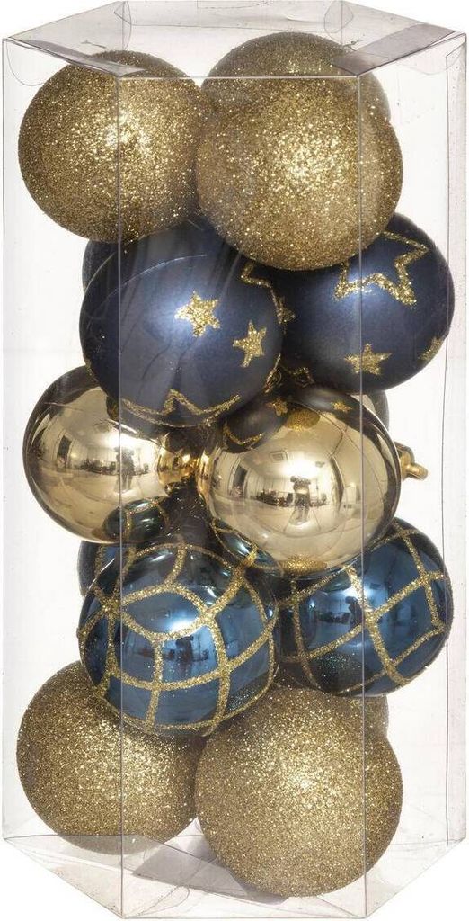 Christbaumkugeln "Colorama de Noël" 15er-Set aus recyceltem Kunststoff D 5 cm