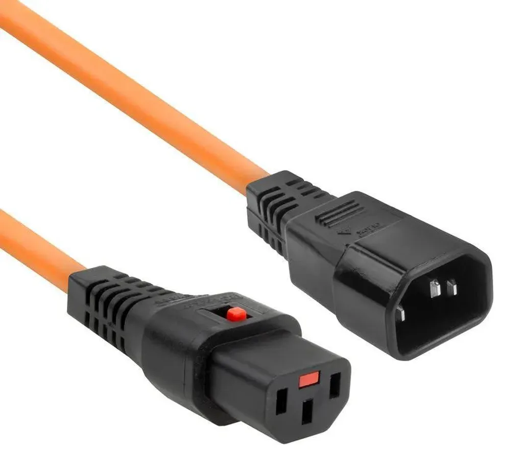 Cordon d'alimentation C13 vers C14 noir de 1m pour baie informatique