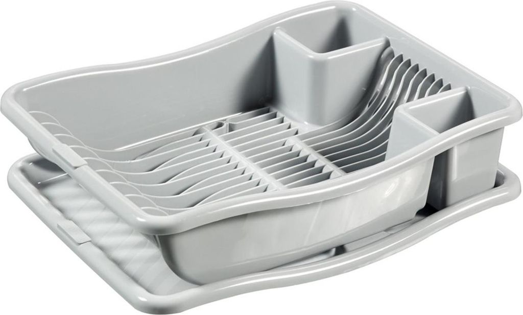 Curver Afdruiprek op Plateau 38x29x8.5 cm Lichtgrijs