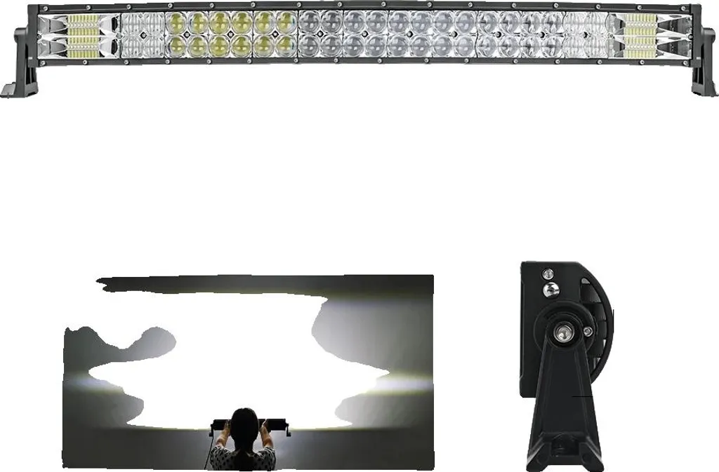 Barre LED 32 Courbe Dual Row IP68 - Éclairage Mixte Haute Performance