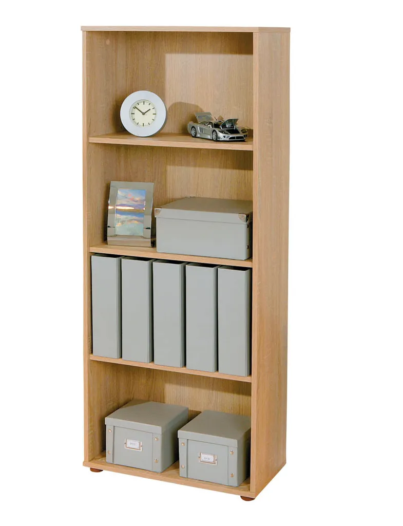 Parim Étagère 4 compartiments en chêne Sonoma - Meuble de rangement chic