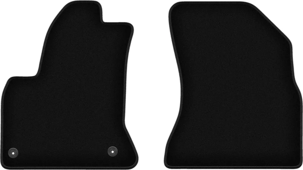 Wielganizator Tappetini anteriori in velluto per Citroen C4 Grand Picasso (2006-2013, 7 persone) neri, set 2 pz, con fissaggi