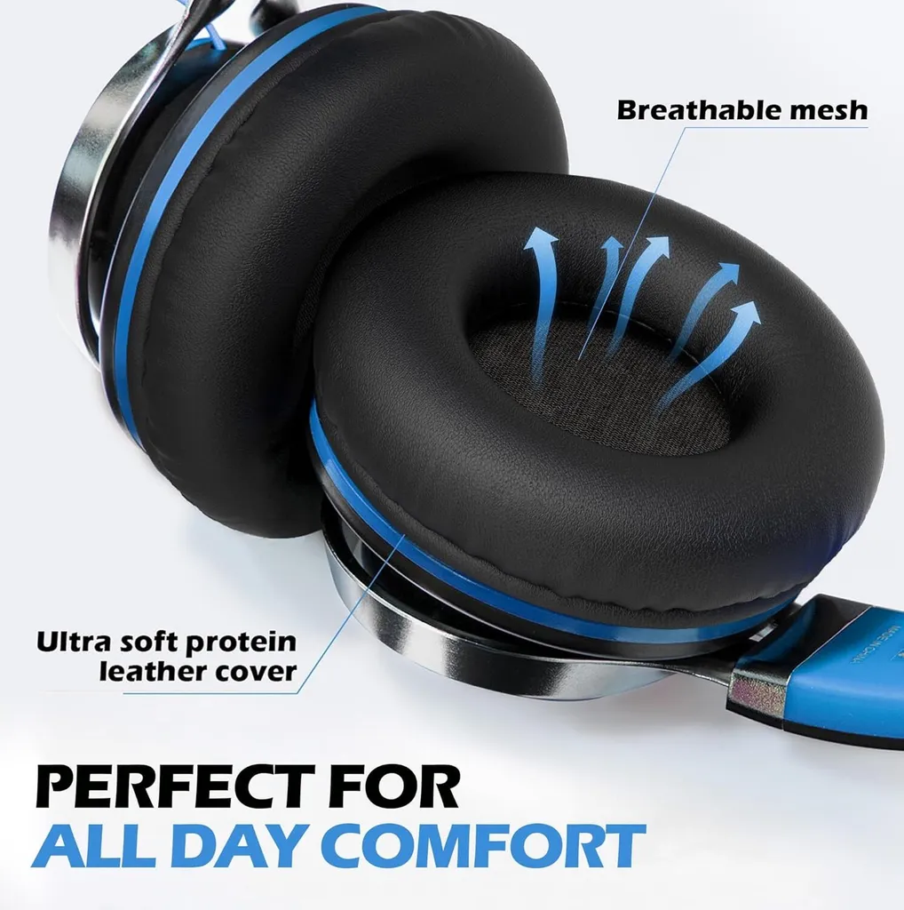 Cuffie 3.5mm Pieghevoli con Controllo Volume e Microfono per Laptop e PC - 3