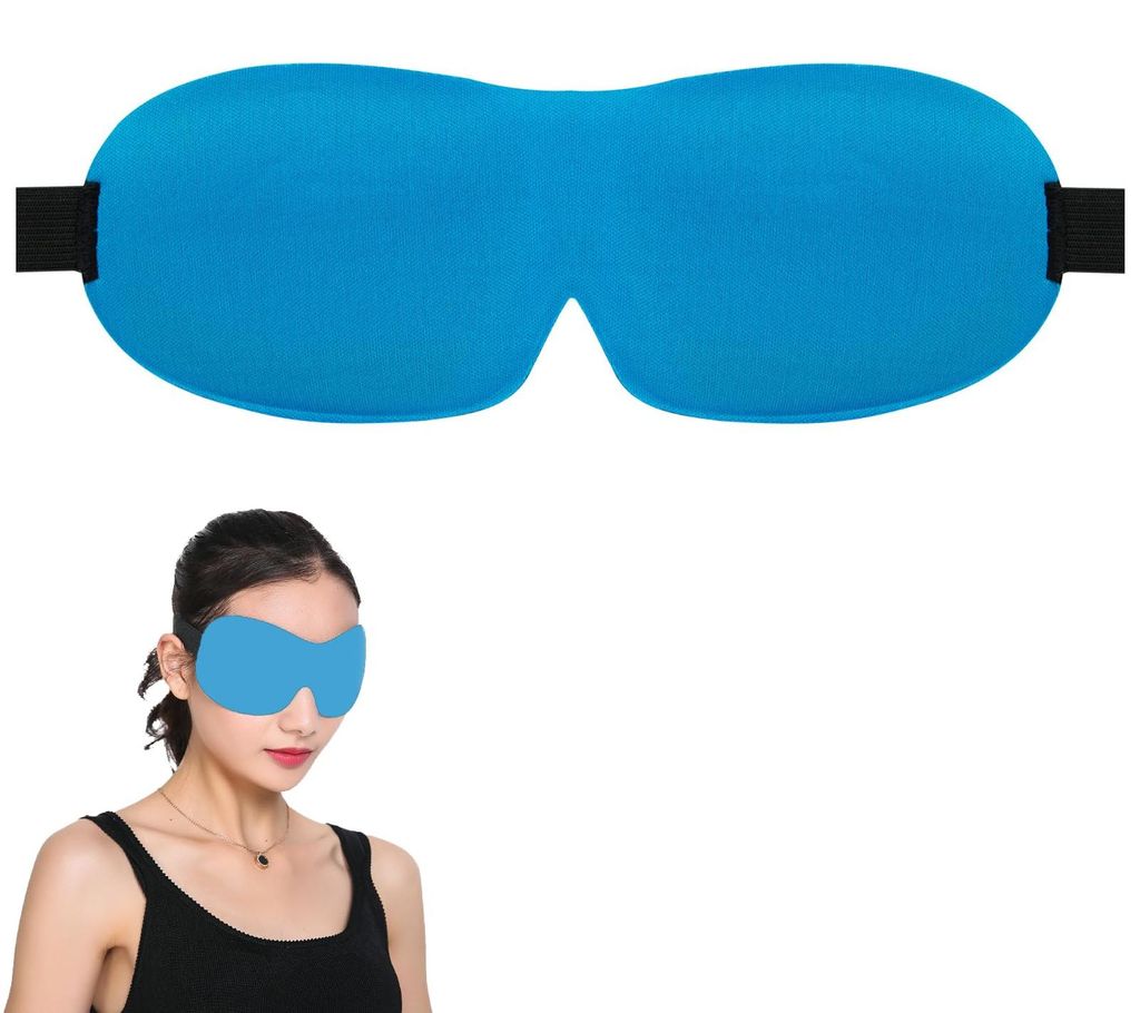 3D-Schlafmaske in Azurblau – Ideal für Reisen und zum Schlafen, bequeme Schlafmaske, Schlafmaske für Männer, Schlafmaske zum Schlafen, extrem ...