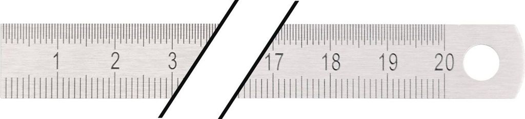 Tecwerk Stahlmaßstab rostfreier Stahl biegsam Teilung B = mm/1/2 mm - 1 Stk.