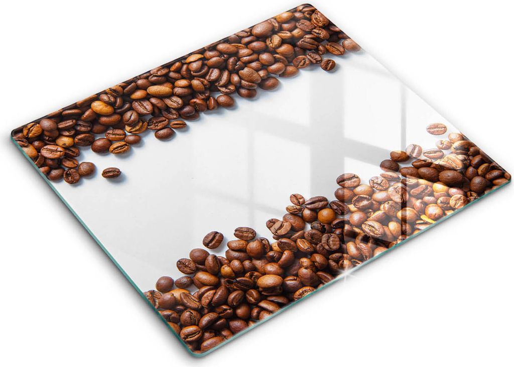Abdeckung Glas - Küchenabdeckung - 60x52 cm - Abdeckplatte -Kaffeebohnen