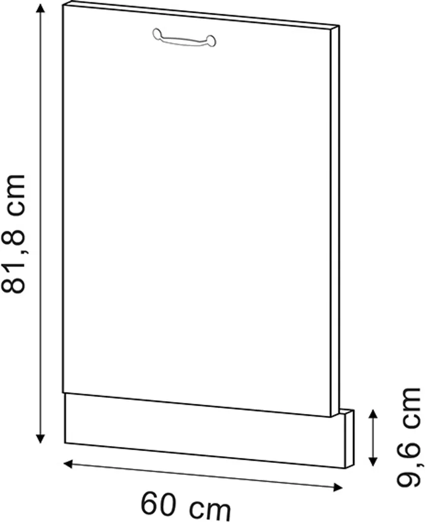Frontale per Lavastoviglie 60 cm Vicco R-Line Quercia e Antracite - 2