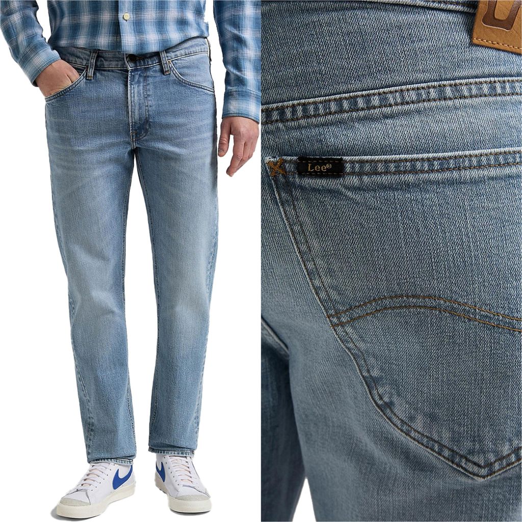 LEE, Herren Jeanshosen, Straight fit, DAREN ZIP FLY, W36 L32, Blau, Jeans, baggyjeans, buggy