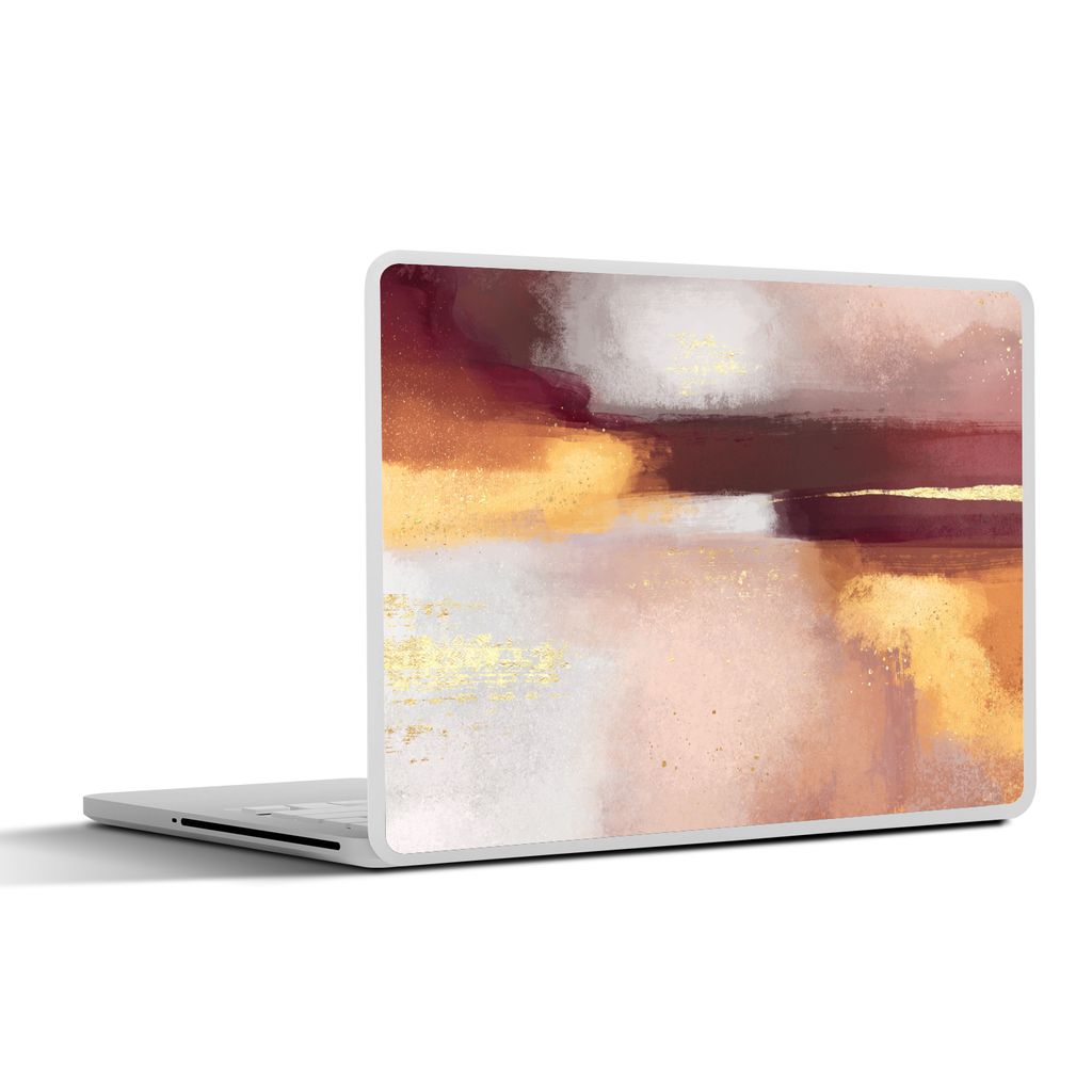 MuchoWow Laptop Aufkleber Sticker Cover Malen - Abstrakt - Pastell 30x22 cm - Laptop-Sticker