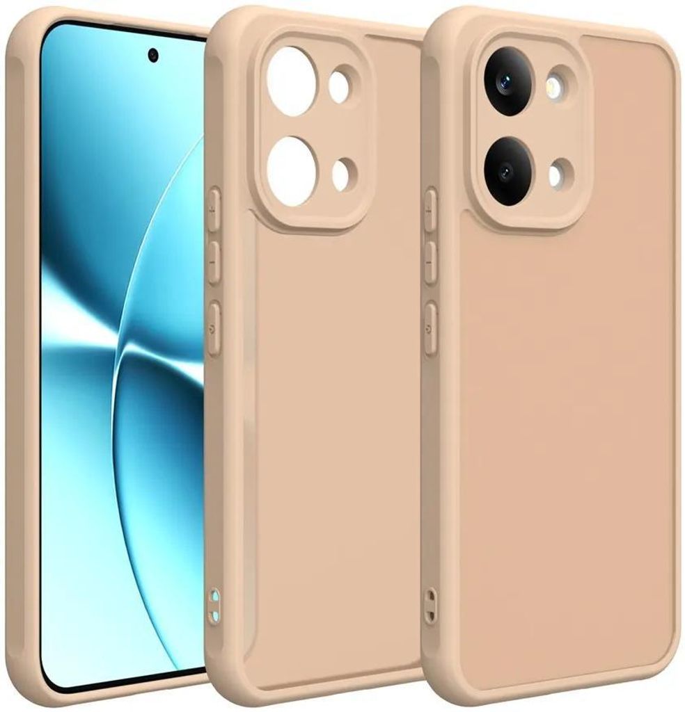 Hülle für Xiaomi Poco X8 Pro Max - Phonesta AirFrost Semi-Transparent Back Cover - Sandsteinbeige matt