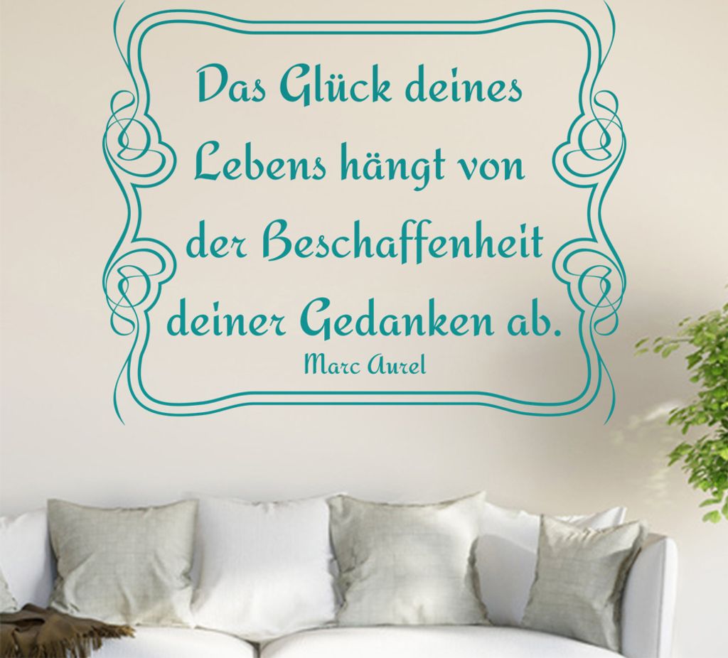 Das Glück deines Lebens ... Wandtattoo in 6 Größen - Wandaufkleber Wall Sticker - Dekoration, Küche, Wohnzimmer, Schlafzimmer, Badezimmer