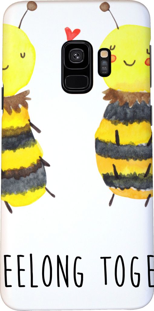 Mr. & Mrs. Panda Samsung Galaxy S9 Handyhülle Biene Verliebt - Weiß - Geschenk, Handy Case, Schutzhülle, Hülle, Handycover
