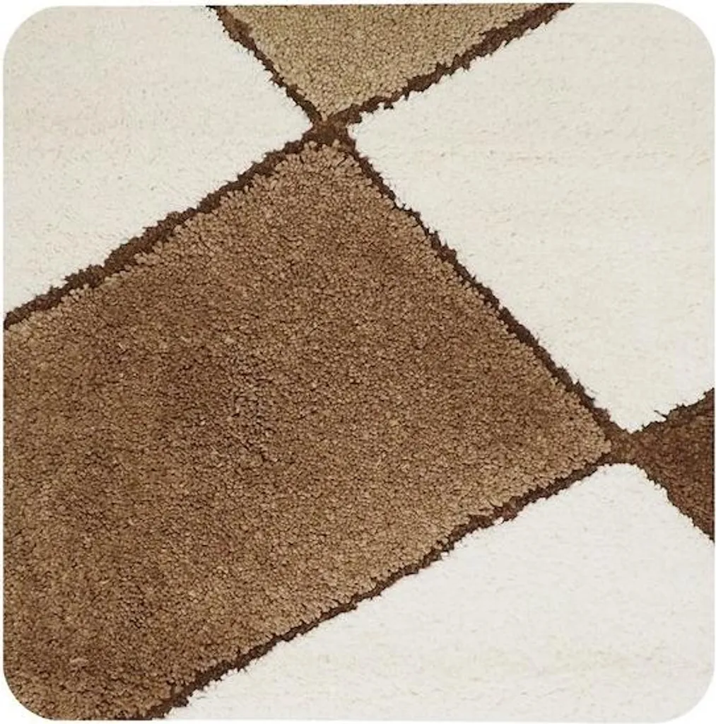 Dutch House Tappetino Microfibra 60x60 Marrone Antiscivolo Bidet