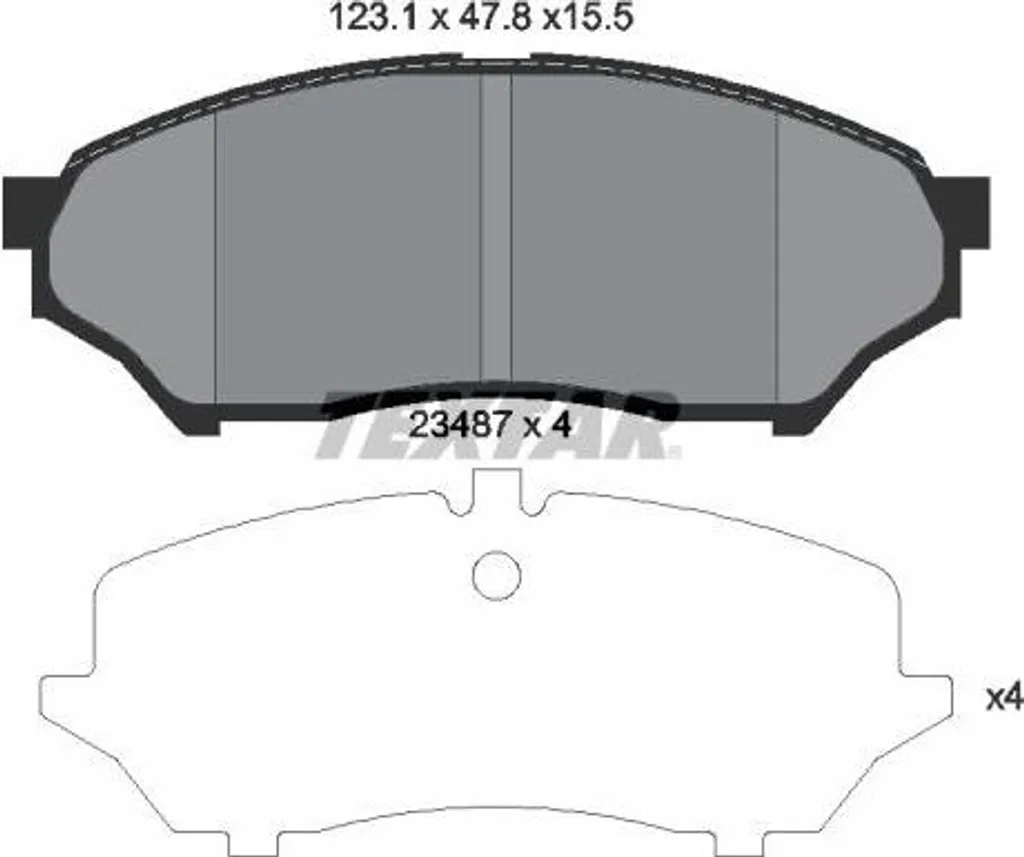 Plaquettes de frein TEXTAR haute résistance pour Pajero OE MN102615