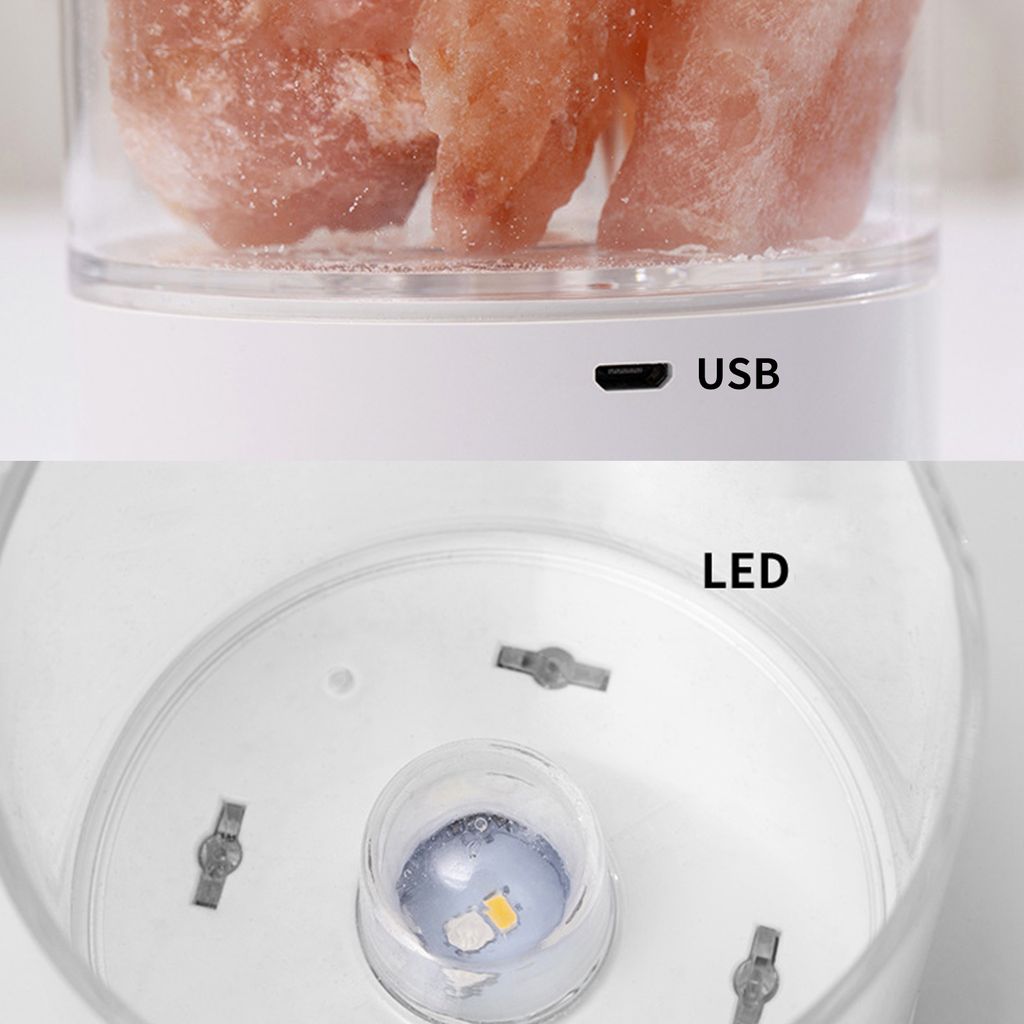 Sůl kámen noční světlo 7 barev LED Rock Crystal Lamp Obrázek produktu 14