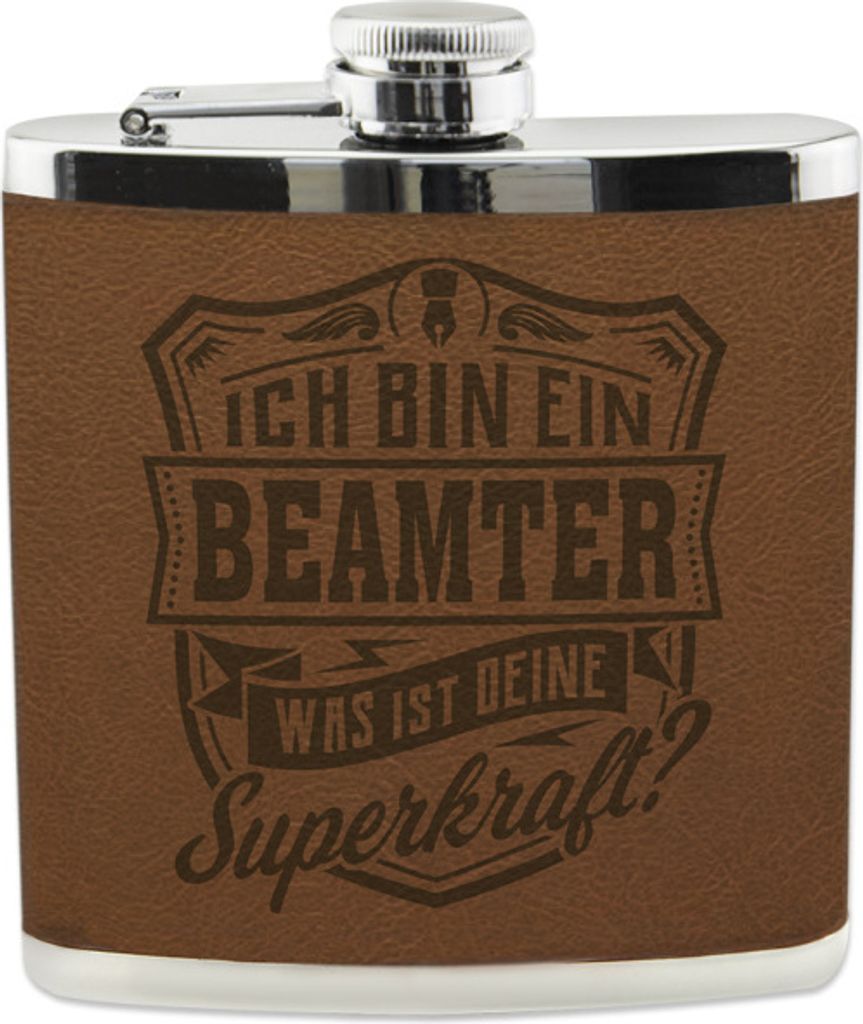 Personalisierter echter Kerl Flachmann- Beamter