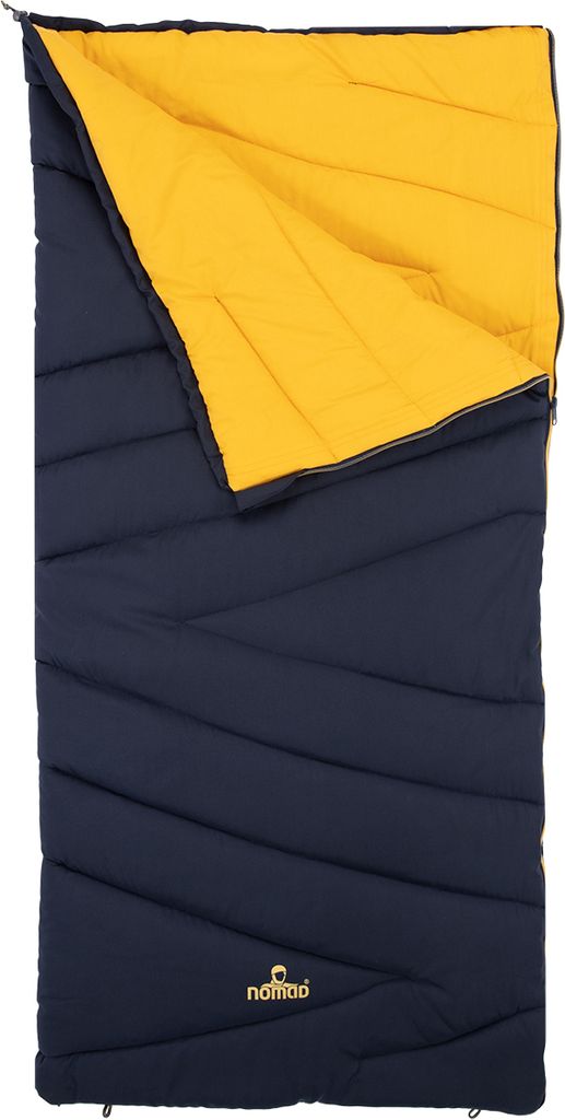 NOMAD Bronco Junior Schlafsack | Blau | Weiches Polyester-Baumwollfutter | Kordeltunnel | Inkl. Hülle