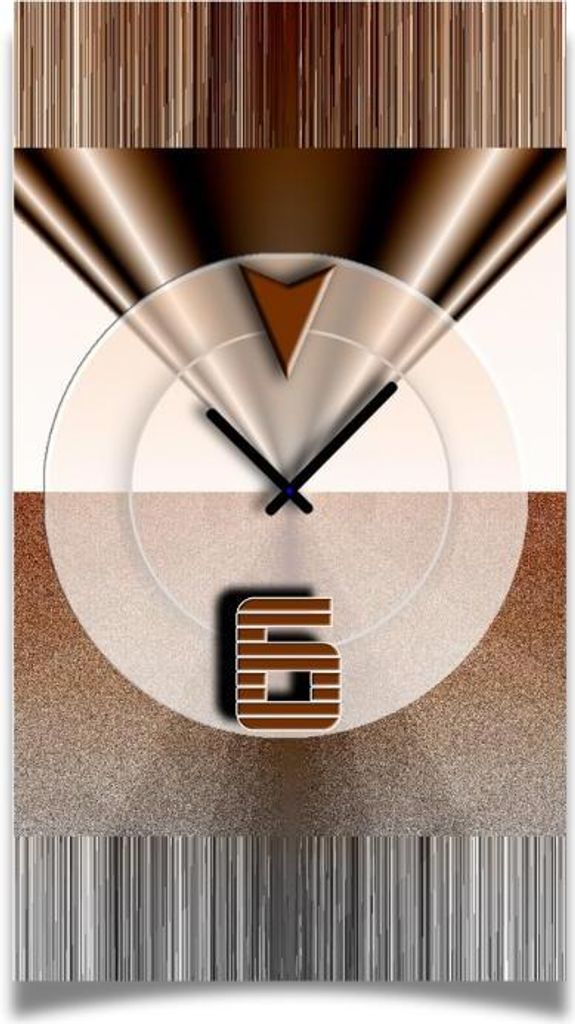 Abstrakt braun Designer Wanduhr modernes Wanduhren Design leise kein ticken dixtime 3D-0441