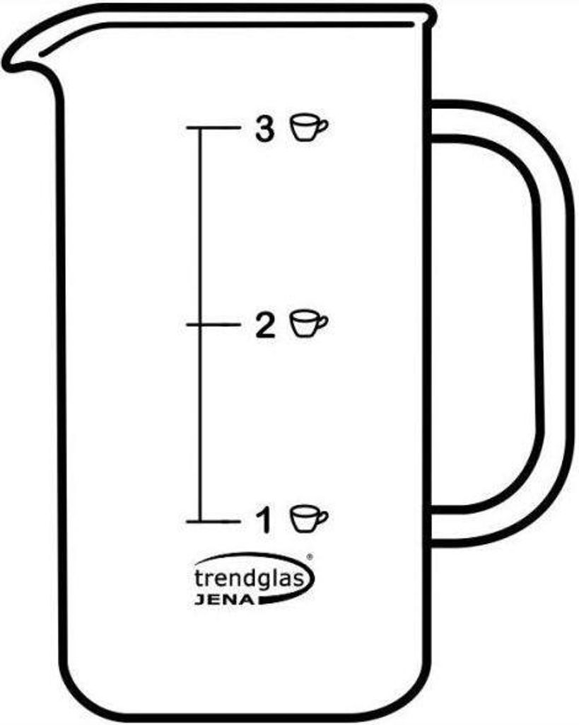 Trendglas Jena Ersatzglas für 3 Tassen Kaffeebereiter Produktbild 