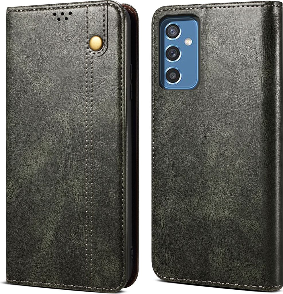 Galaxy A13 5G Hülle, Leder Flip Brieftasche Schutzhülle für Samsung Galaxy A13 5G Grün