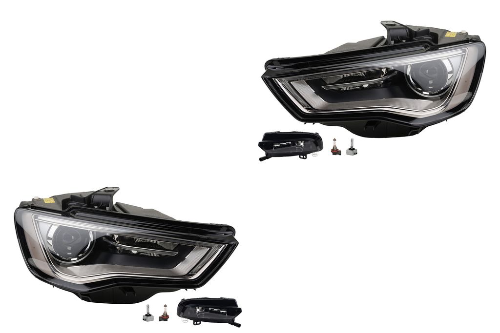 Scheinwerfer Satz passend für Audi A3 8V 04/12- Xenon D3S + Nebels.+Leuchtmittel 8V0941043C 8V0941043M 8V0941044C 8V0941044M 8V0941699C 8V09417 Johns