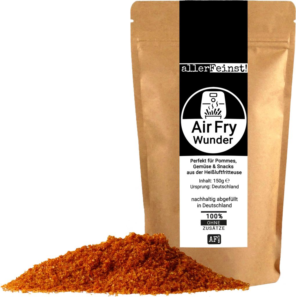Air Fry Wunder | Premium Würzsalz für Heißluftfritteusen | Knusprige Pommes, Gemüse & Snacks | Ohne Zusätze - 150g