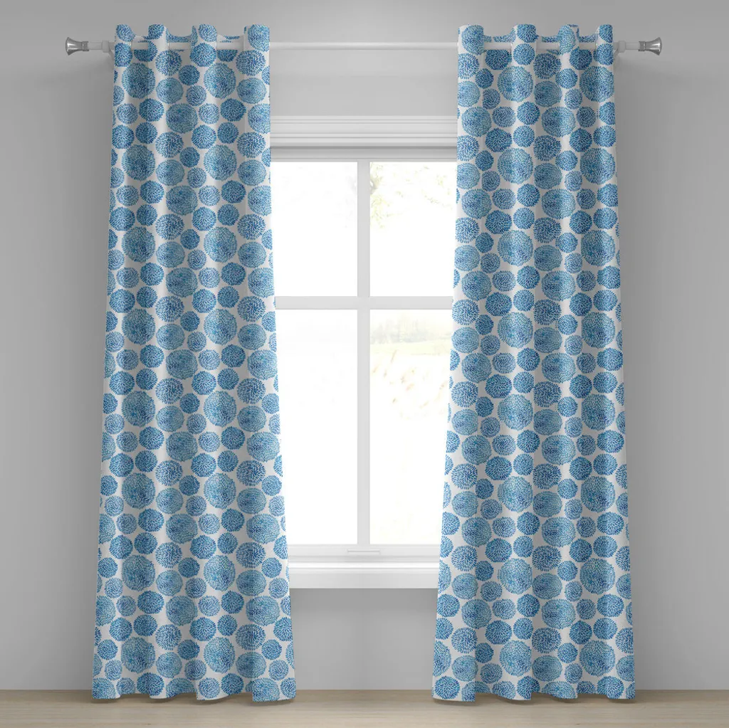 Rideau à œillets pour décorer une chambre Zen avec motif Floral Japonais