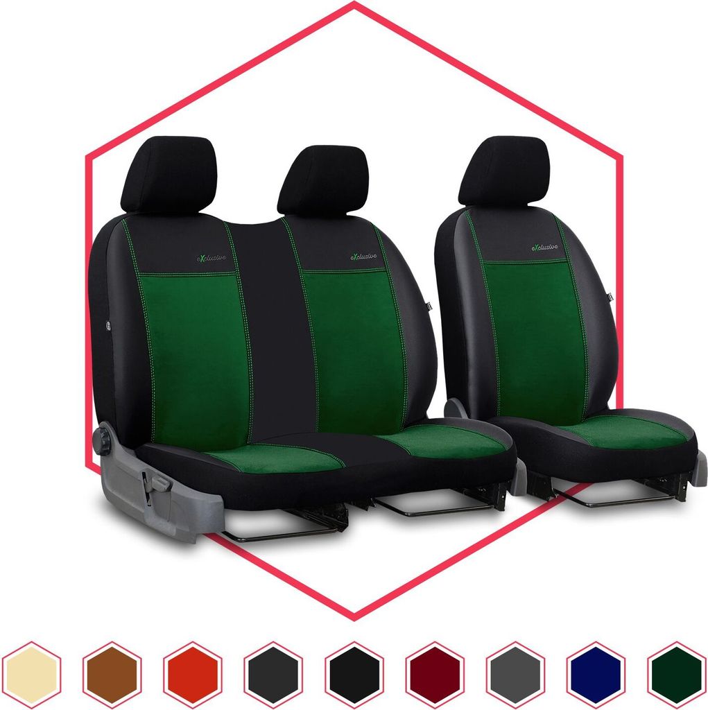 Sitzbezüge Auto Universal Schonbezug Autositzbezüge für Iveco Daily II Grün BUS