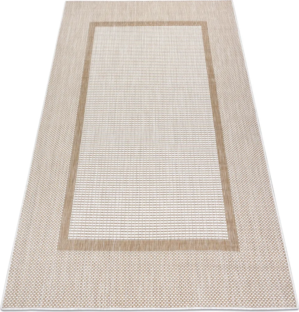 Tapis en Sisal Naturel SION 80x150cm - Cadre 21782 Beige Écru