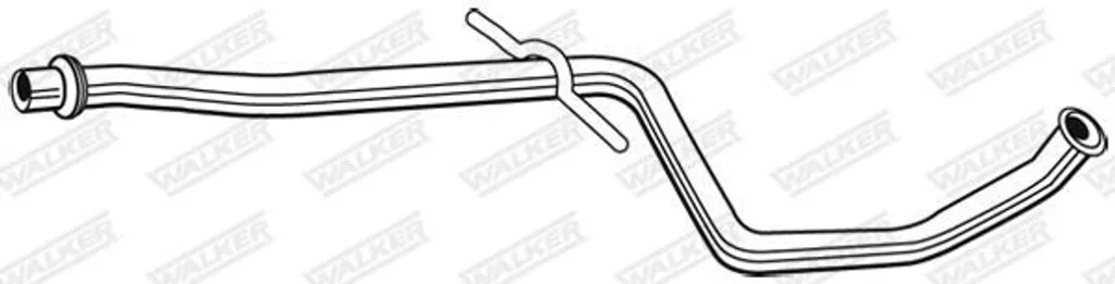 Tuyau d'échappement WALKER 09248 en acier aluminisé long de 1430mm