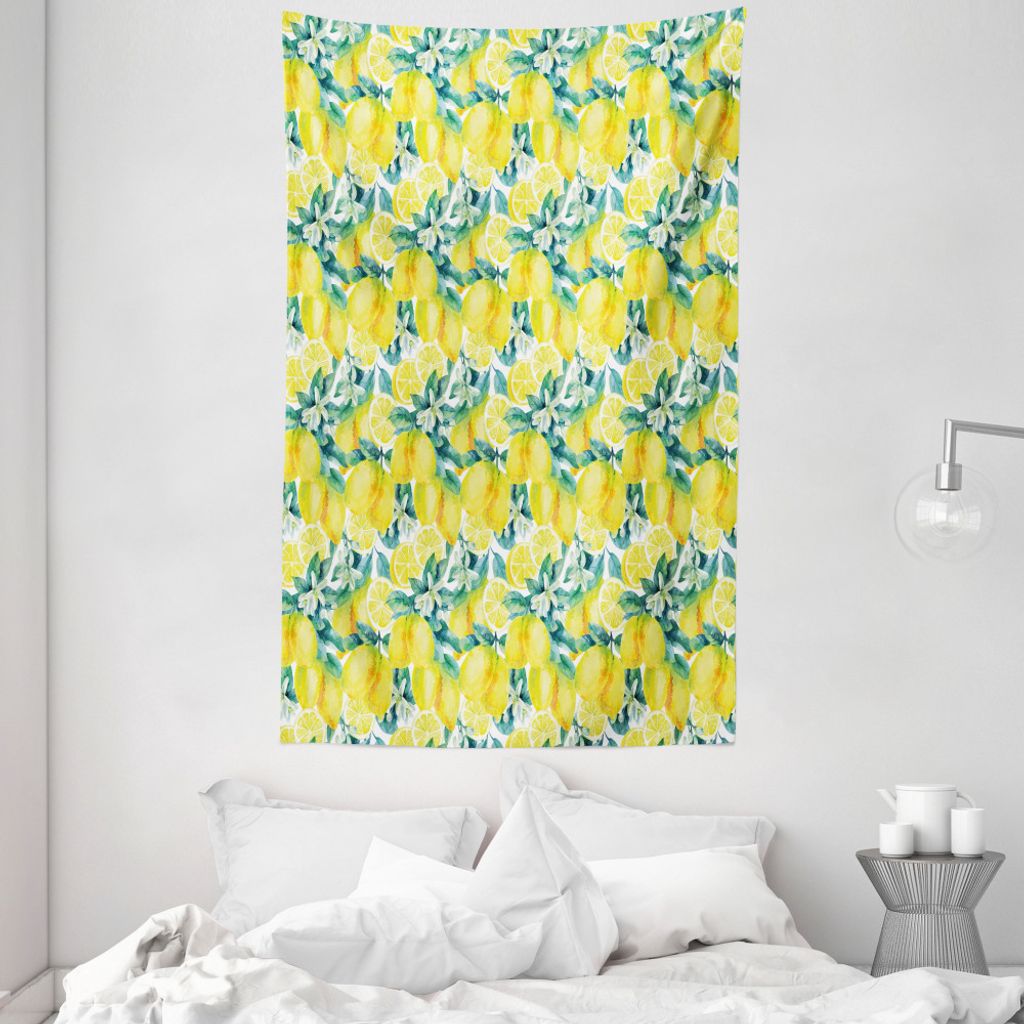 ABAKUHAUS Küche Wandteppich und Tagesdecke, Aquarell Trübe Hazy aus Weiches Mikrofaser Stoff Waschbar ohne Verblassen Digitaldruck, 140 x 230 cm,...