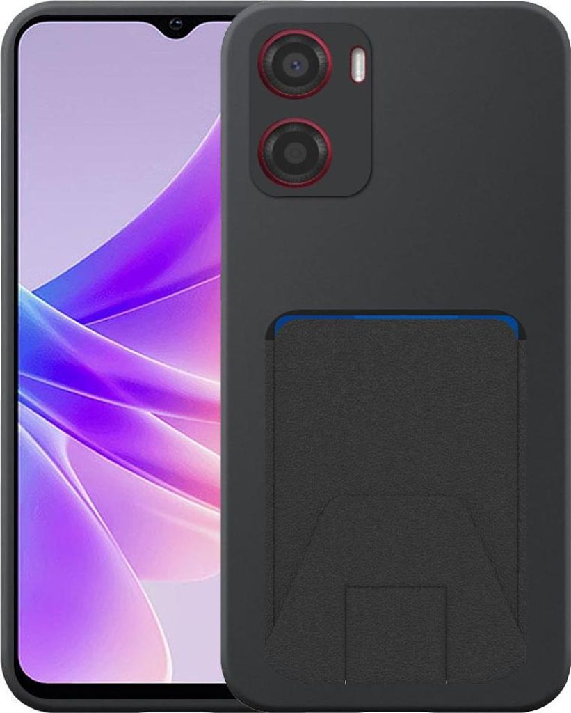 Geeignet für Oppo A57 4G / A57s / A77 4G / A77s Phone Case mit verstellbarem Leder Kartenschlitz - Flexible Back Cover Case Silikon TPU mit verste...