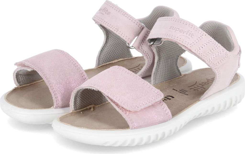 Superfit Mädchen Sandalen SPARKLE Rosa Rauleder Textil Größe: 28