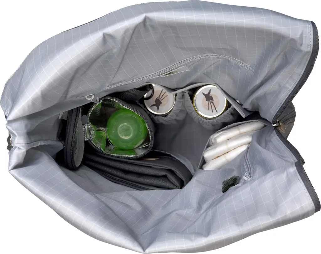 Sac à dos à langer Rolltop Anthracite LÄSSIG pratique et ergonomique