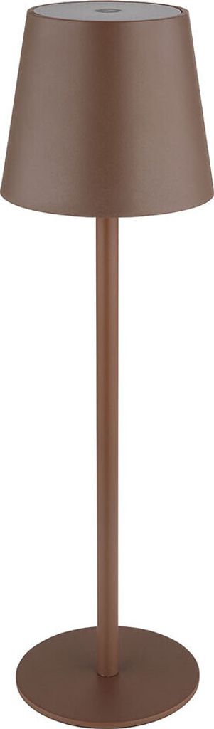 LED Tischleuchte, braun, Touchdimmer, Akku, H 36 cm Produktbild 1