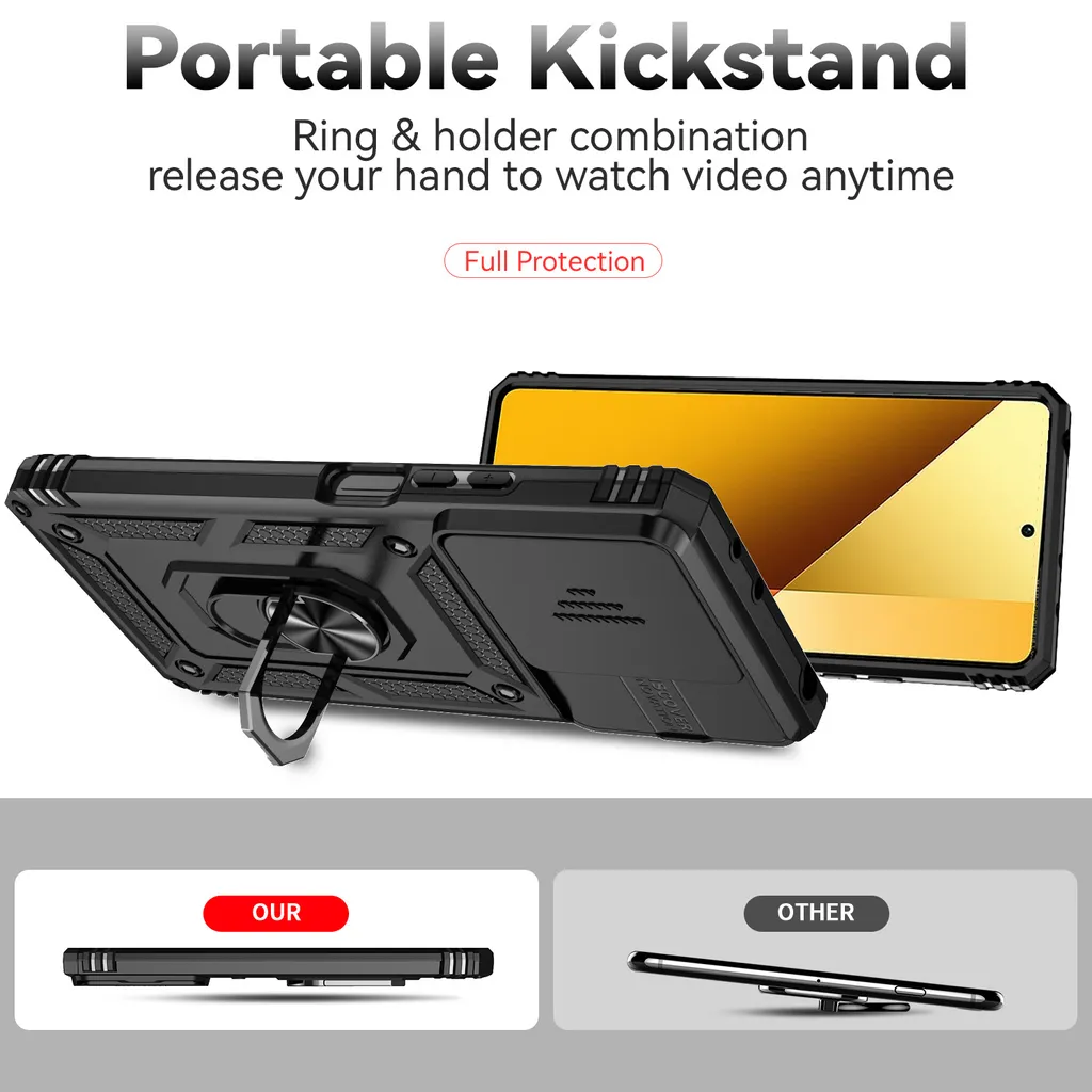 Cover Xiaomi Redmi Note 13 5G Anti-Urto a Prova di Bambino Nera - 5