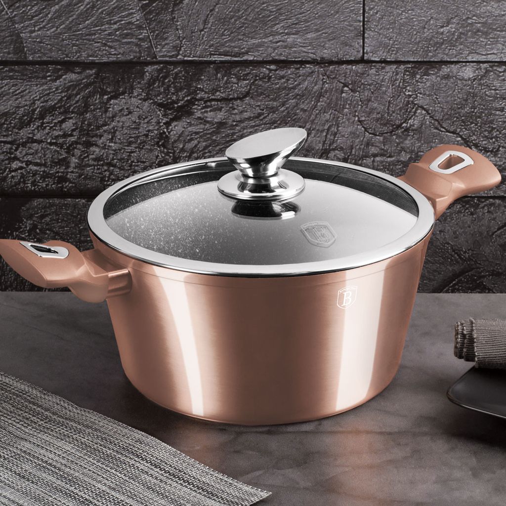 Berlinger Haus BH-1516 Rosegold Metallic LINE 28CM Kochtopf Produktbild 