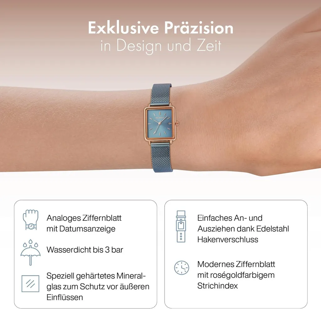Orologio Professionale Donna Acciaio con Data - Preciso e Comodo - 3