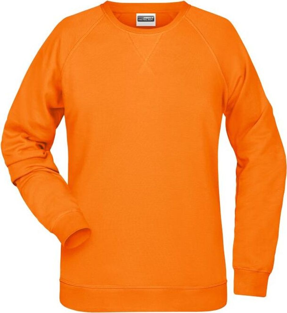 Klassisches Sweatshirt mit Raglanärmeln orange, Gr. S
