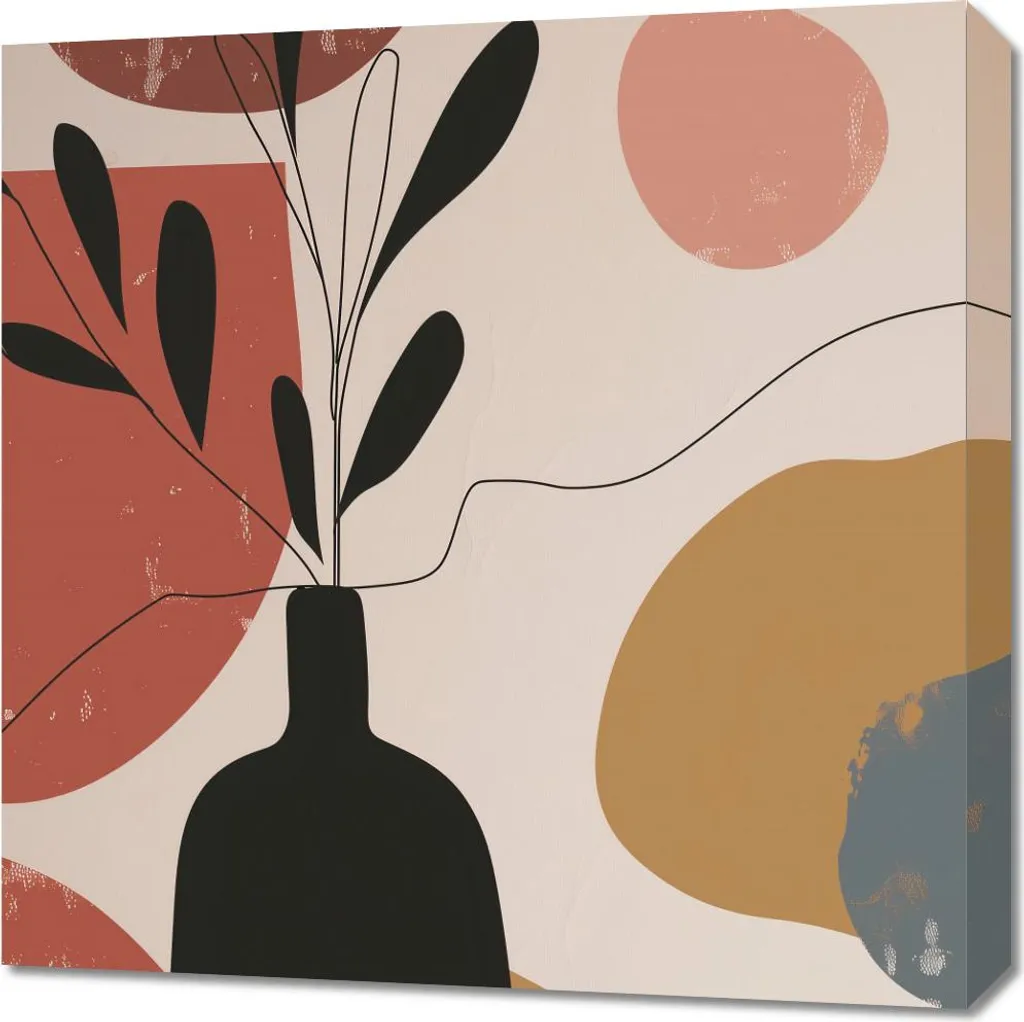 Tableau Moderne Courage 60x60 - Pour Habiller un Mur Vide avec Style