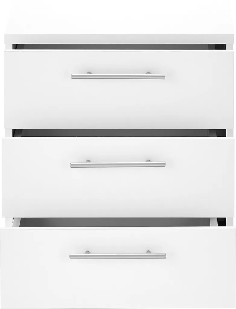 Caisson Ben blanc 3 tiroirs sur roulettes, design compact 40x56 cm - 5