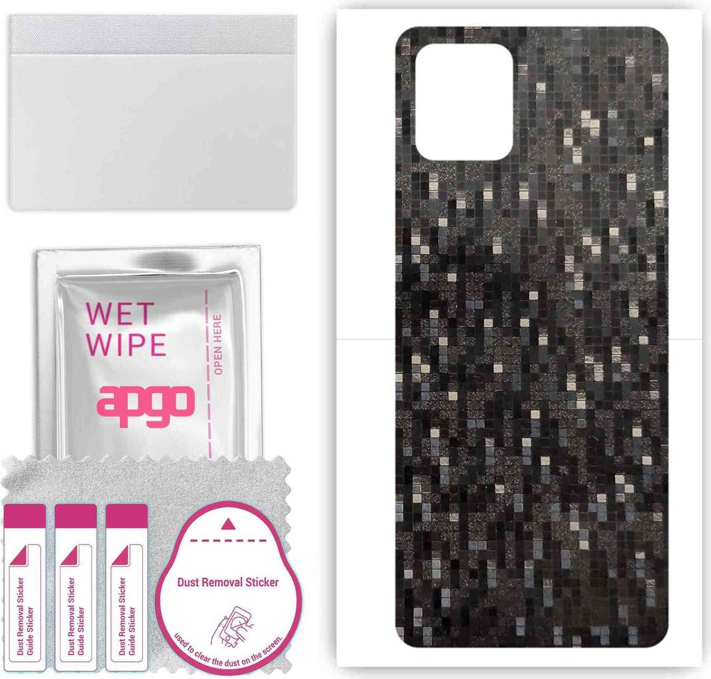 apgo Rückseite Schutzfolie, Skin, kompatibel mit Vivo IQOO U3x, Hinten Displayschutzfolie aus Vinylfolie, kratzfest, einfache Montage - Carbon Bla...
